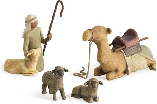 Willow Tree Shepherd & Stable Animals Figurine