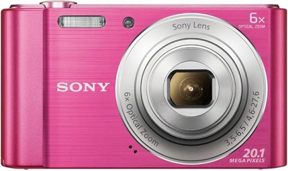 Sony DSC-W810 Digitalkamera (20,1 Megapixel, 6x optischer Zoom (12x digital), 6,8 cm (2,7 Zoll) LC-Display, 26mm Weitwinkelobjektiv, SteadyShot) pink