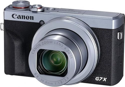 Canon PowerShot G7 X Mark III Digitalkamera (20,1 MP, 4,2-fach optischer Zoom, 7,5cm (3 Zoll) LCD-Touchscreen klappbar, DIGIC 8, 4K, Full-HD, WLAN, Bluetooth, Blendenautomatik; Zeitautomatik), silber