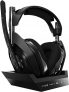ASTRO Gaming A50, Wireless Gaming-Headset mit Ladestation, Dolby Audio, Game/Voice Balance Control, 2,4 GHz Kabellos, 9m Reichweite, für Xbox Series X|S, Xbox One, PC, Mac – Schwarz/Gold