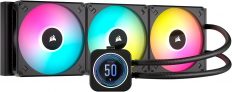 Corsair iCUE H170i Elite LCD XT Flüssig-CPU-Kühler – IPS-LCD-Bildschirm – DREI AF140 RGB Elite-Lüfter – 420-mm-Radiator – Intel LGA 1700, AMD AM5 Und Mehr – Inklusive iCUE Commander CORE – Schwarz