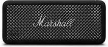 Marshall Emberton II tragbare Bluetooth Lautsprecher, kabellos, koppelbar, IP67 Staub und wasserfest, über 30 Stunden Spielzeit, Schnellladung, Innen- und Außenlautsprecher – Schwarz und Stahl
