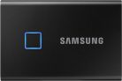 Samsung Portable SSD T7 Touch, 1 TB, USB 3.2 Gen.2, 1.050 MB/s Lesen, 1.000 MB/s Schreiben, Externe SSD Festplatte mit Fingerabdruckscanner für Mac, PC, Tablet, Metallic Black, MU-PC1T0K/WW